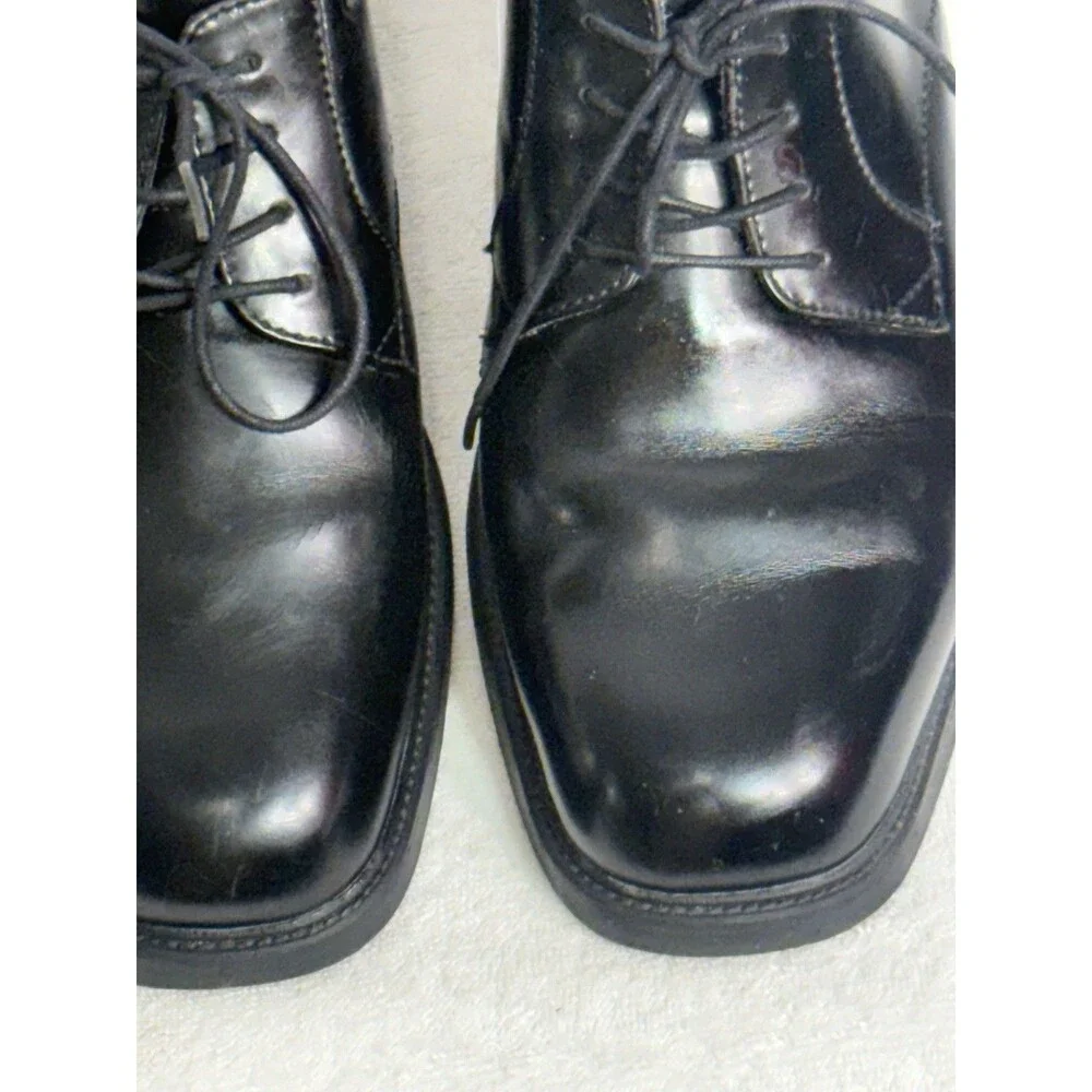 Nunn Bush Mens Black Leather Dress Shoes Comfort Gel Size 12M Oxfords #8351457